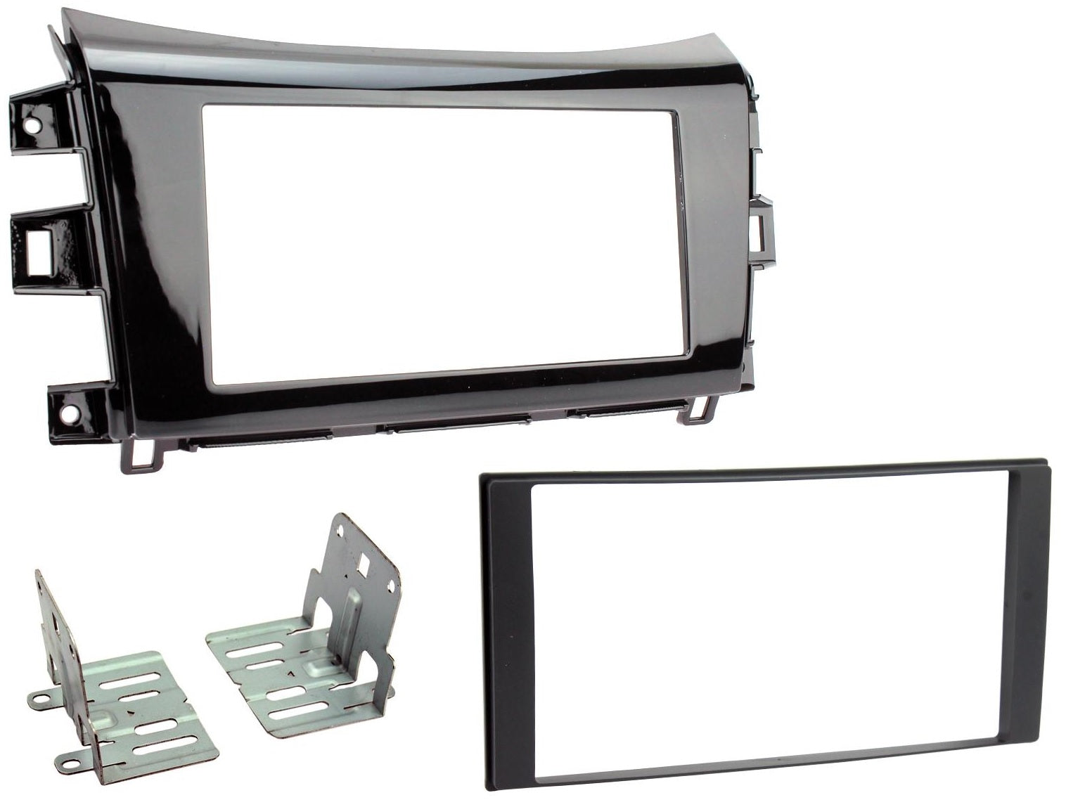 Nissan NP300, Navara 2015-2020 Gloss Black Double Din Stereo Fascia Panel CT23NS36