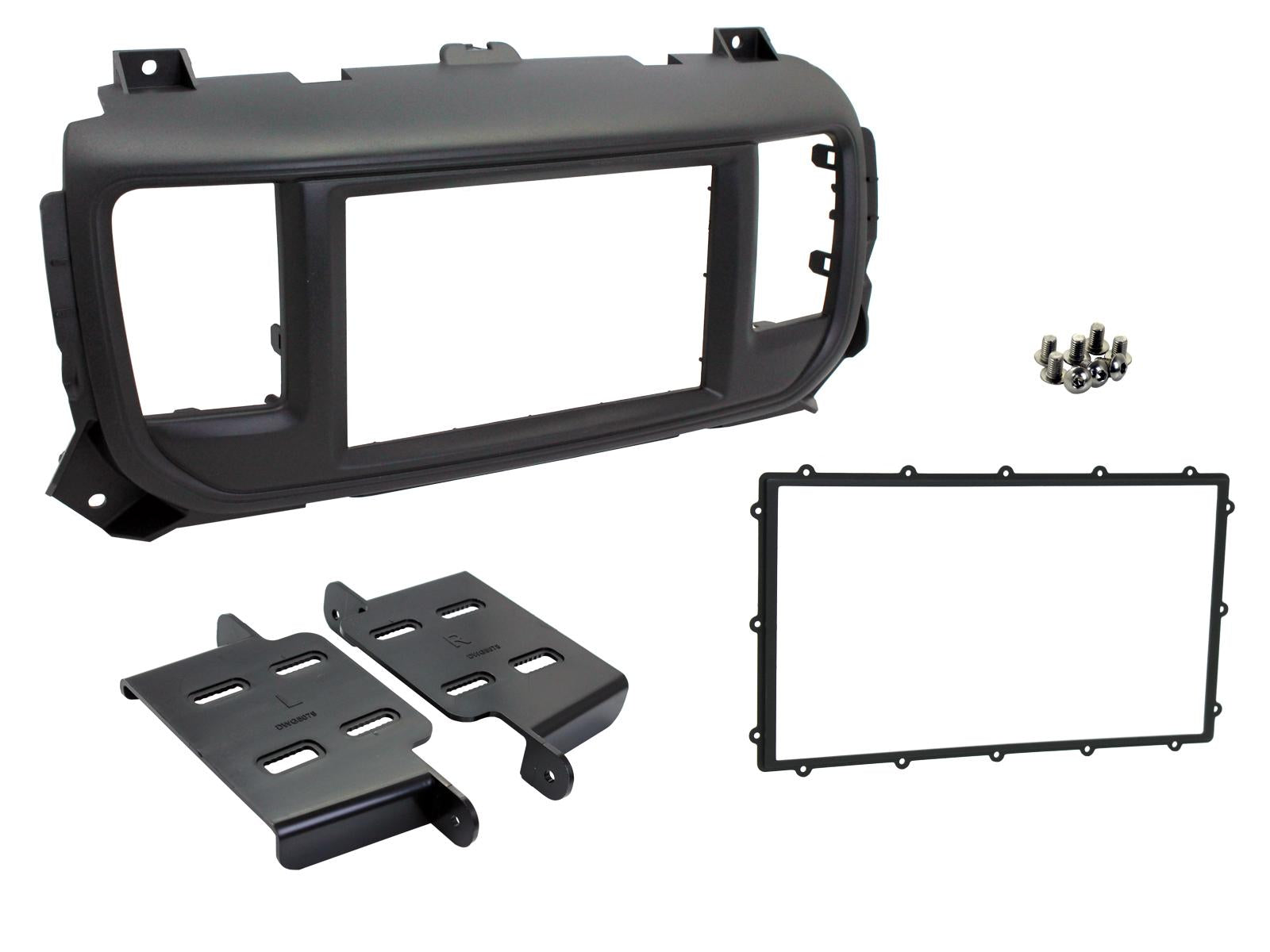 Peugeot Expert, Traveller 2016-2021 Double Din Fascia Adaptor Piano Black CT23PE18 381040-18