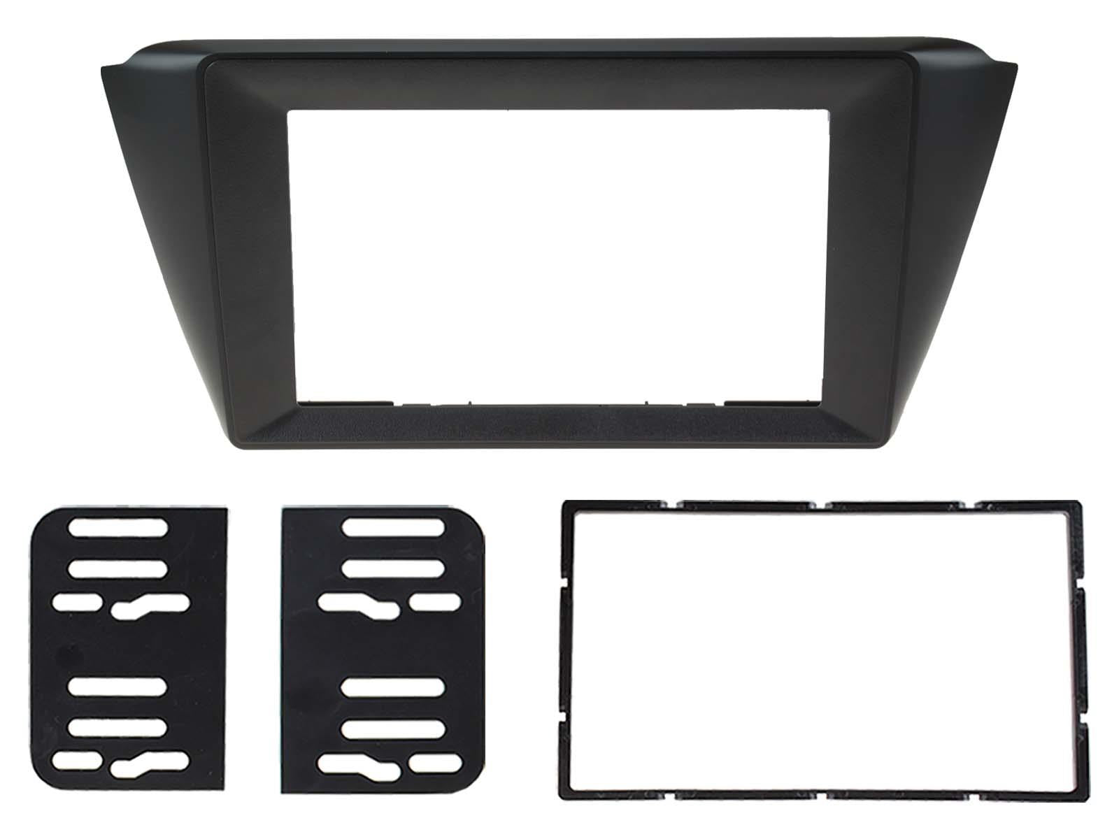 Skoda Fabia 2014 onwards Double Din Black Fascia Panel Adaptor Kit CT23SK15