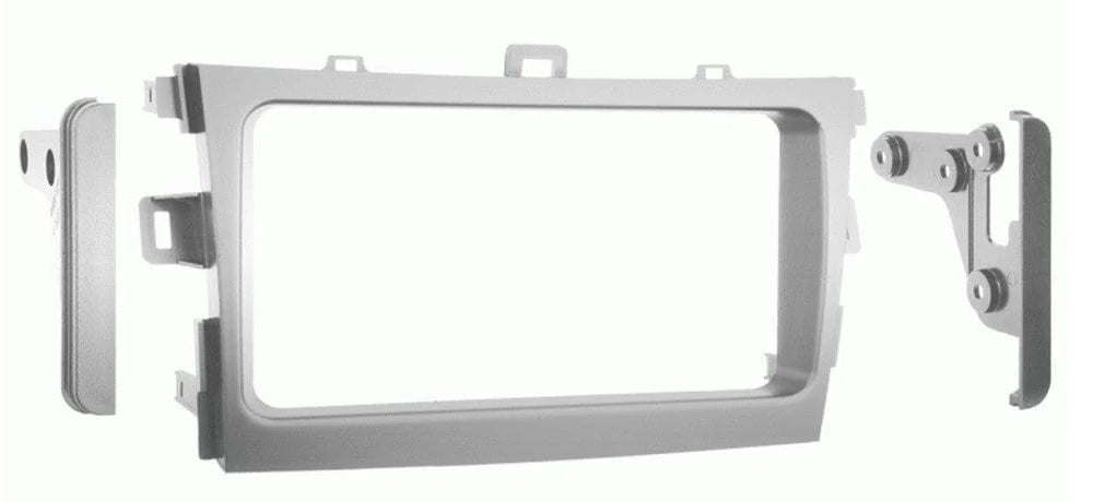 Toyota Corolla 2009 - 2013 Double DIN Fascia Panel Adaptor SILVER CT23TY10