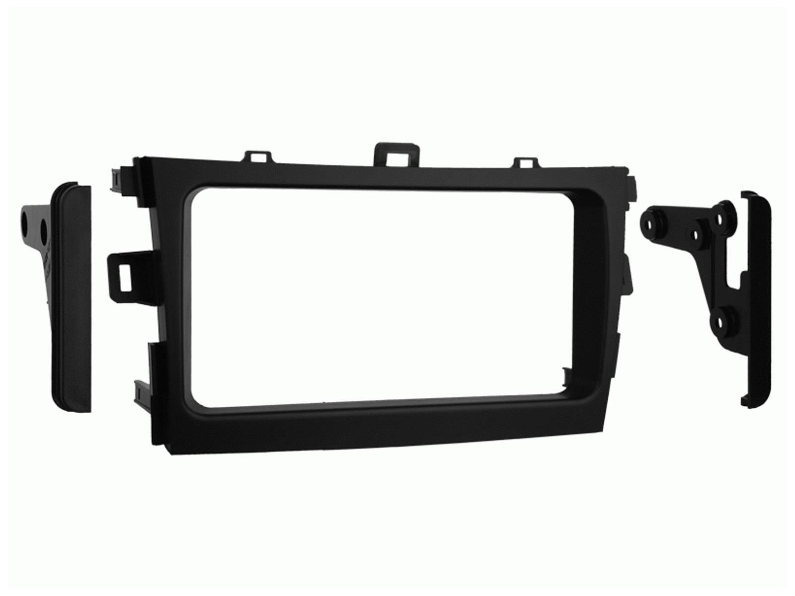 Toyota Corolla 2009 - 2013 Double DIN Fascia Panel Adaptor Black CT23TY09