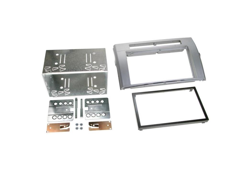 Toyota Corolla-Verso 2004 - 2008 Double DIN Silver Fascia Panel Adaptor CT23TY13