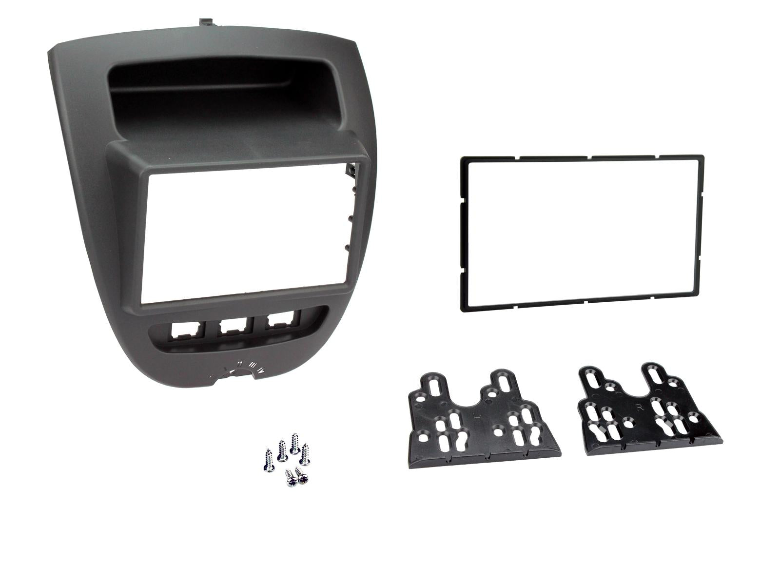 Toyota Aygo 2005 - 2014 Double DIN Black Fascia Panel Adaptor CT23TY23