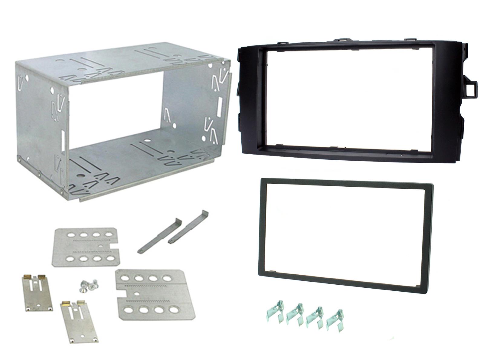 Toyota Auris 2007 - 2013 Double DIN Dark Grey Fascia Panel Adaptor CT23TY25
