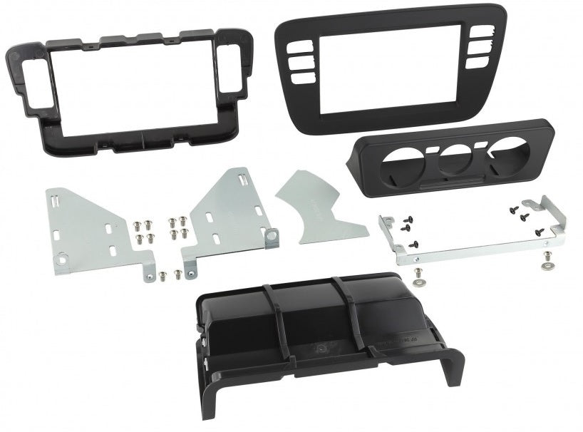 VW UP! 2012 - 2017  Double Din Fascia Adaptor in Grey CT23VW21