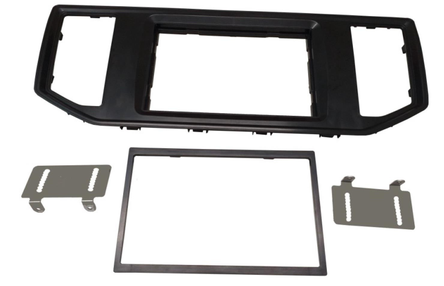 VW Crafter, Grand California 2017 onwards Double Din Fascia Adaptor in Matt Black CT23VW24