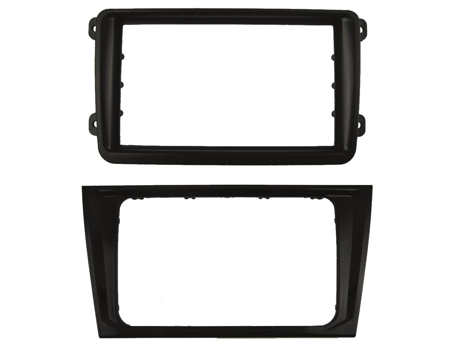 VW Bora 2016 onwards Double Din Fascia Adaptor in Matt Black CT23VW28
