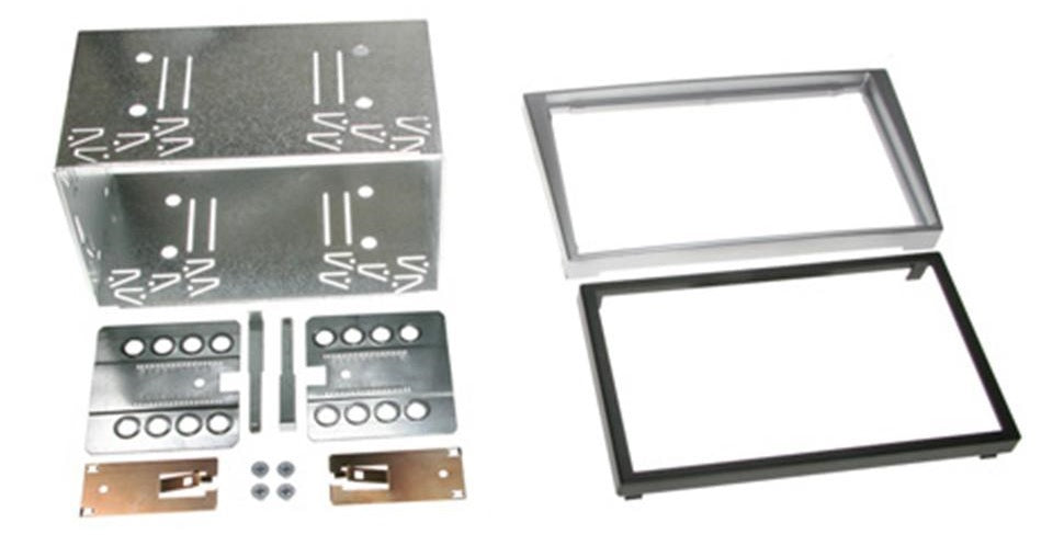Vauxhall Agila, Combo, Corsa, Meriva, Omega, Signum, Tigra, Vectra, Vivaro Double Din Facia kit in Matt Chrome CT23VX12