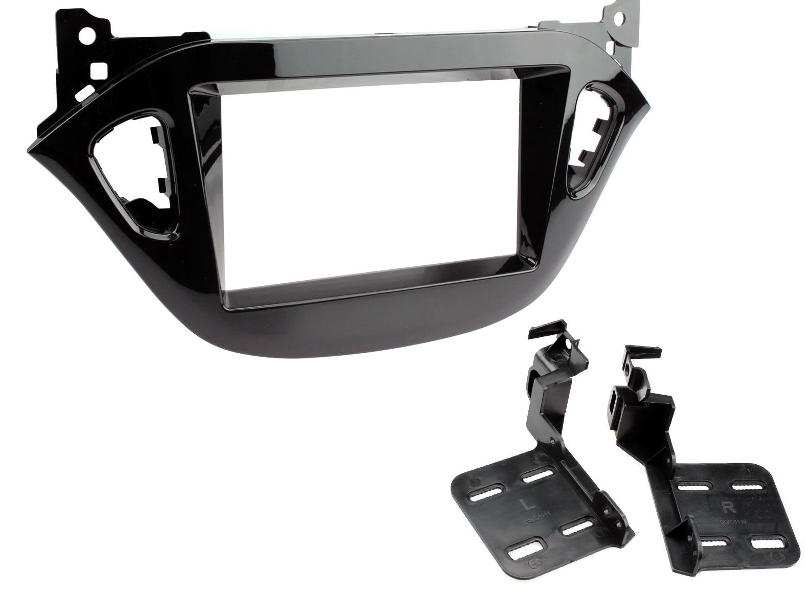 Vauxhall Corsa 2017-2019 Piano Black Double Din Stereo Fascia Panel Adaptor CT23VX57