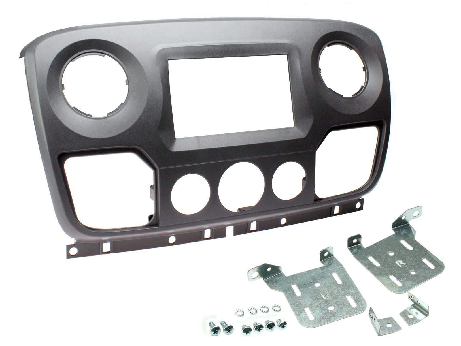 Vauxhall Movano X62 2010-2014 Double DIN Fascia Panel Adaptor Matt Black CT23VX60