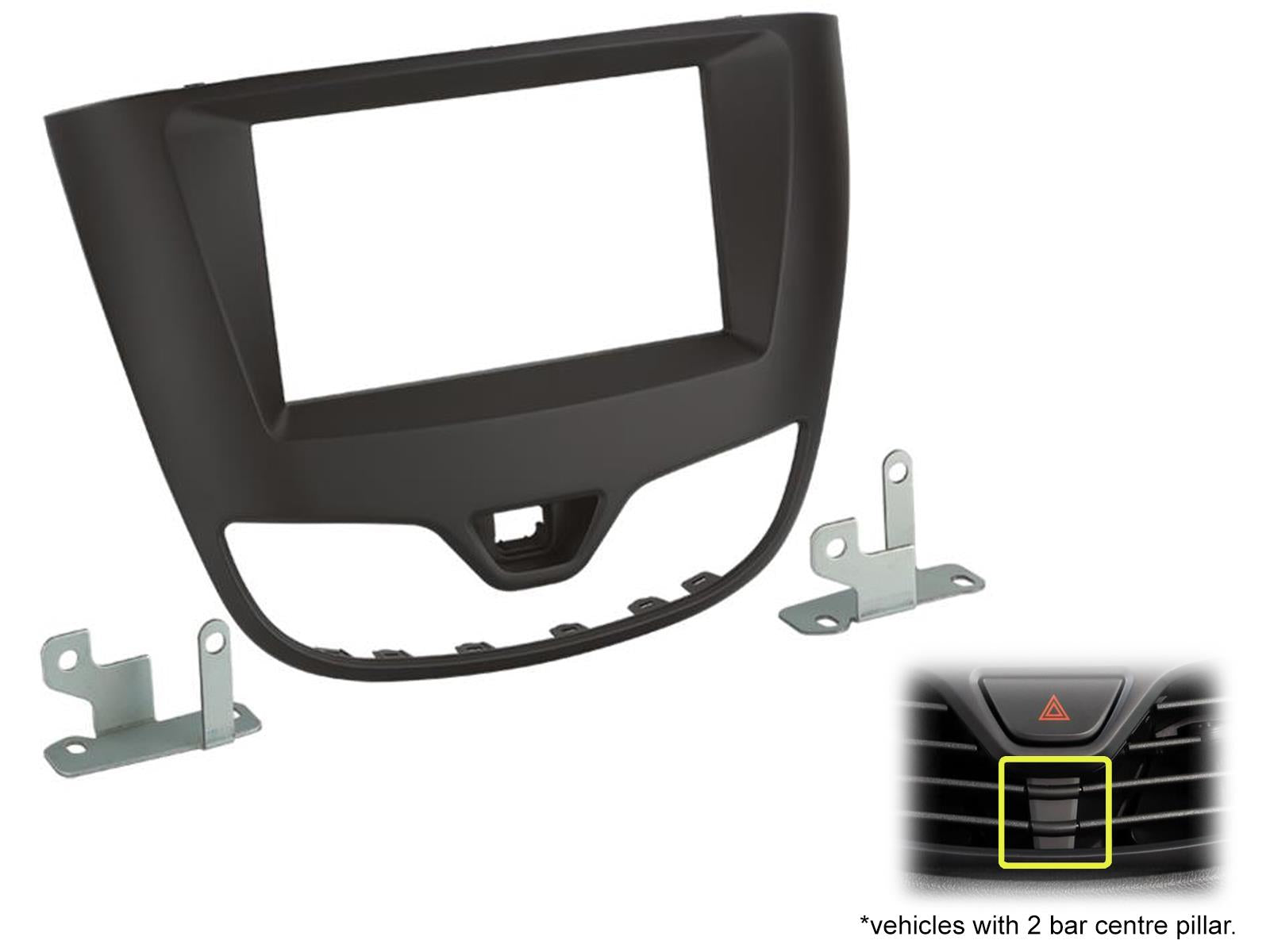 Vauxhall Viva, Karl 2014-2019 Double DIN Fascia Panel Adaptor Matt Black  CT23VX63