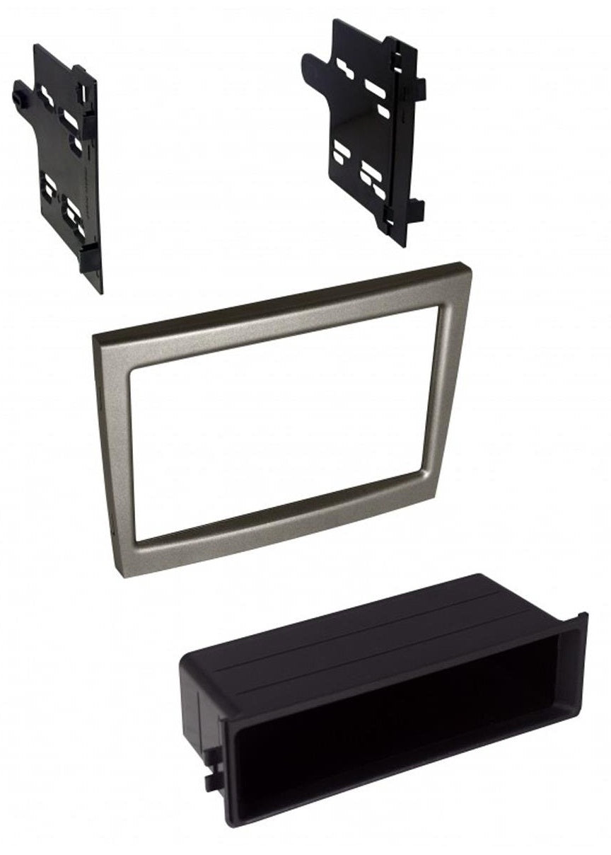 Porsche 911, Boxster, Cayman 2005-2011 Single Double Din Stereo Silver Fascia Panel CT24PO03