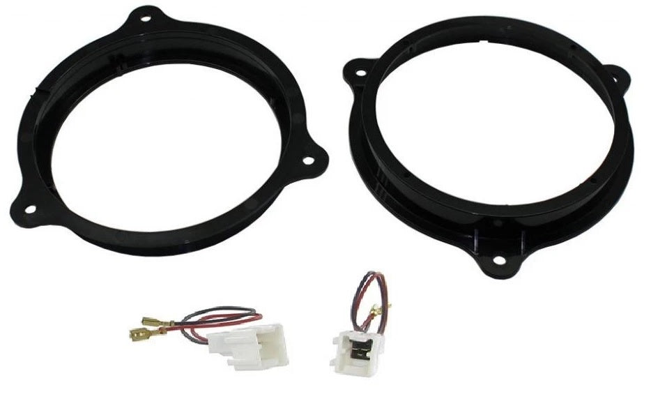 Nissan Almera, Juke, Micra, Note, NV200, Pulsar, Qashqai, Teana, Qashqai, Tiida, Xtrail 165mm Front Door Speaker Adaptors CT25NS01 + CT55-DC01