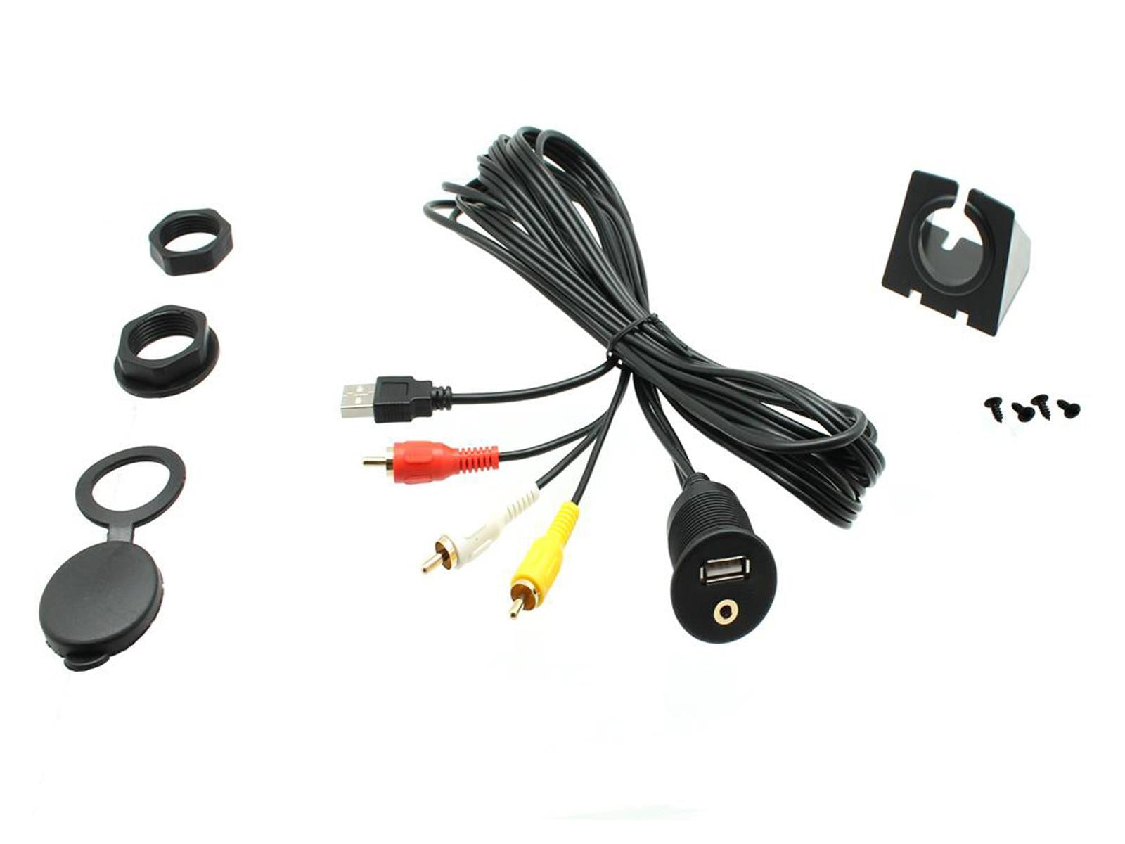 Universal 3.5mm Aux and USB Socket to RCA/USB Cable CT29AX19