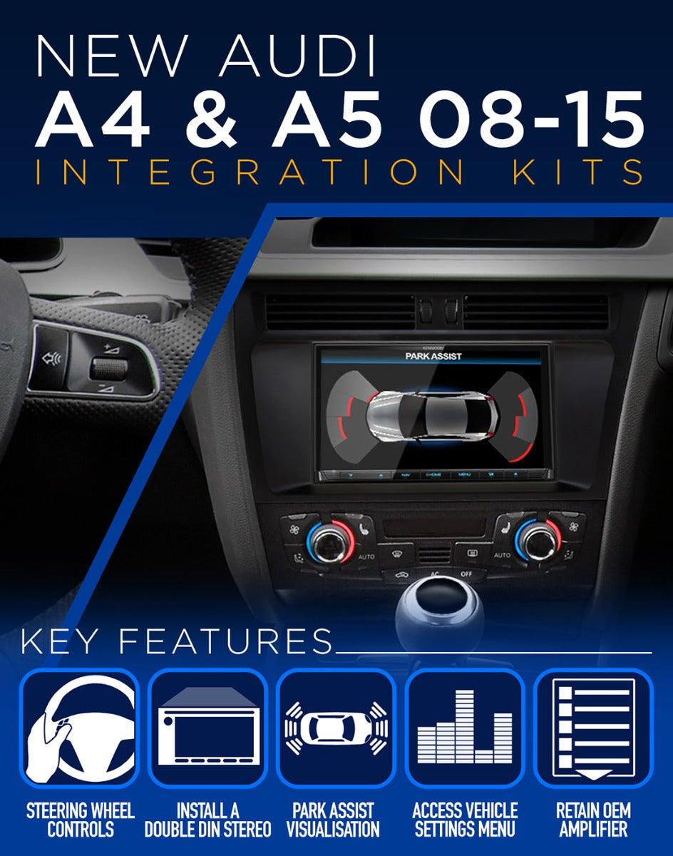 Audi A4 A5 2008 to 2015 Complete Double Din Installation Kit CTKAU11