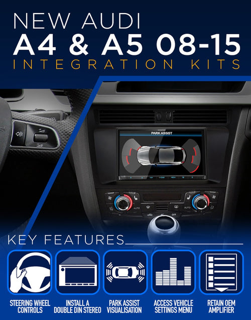 Audi A4 A5 2008 to 2015 Complete Double Din Installation Kit CTKAU11