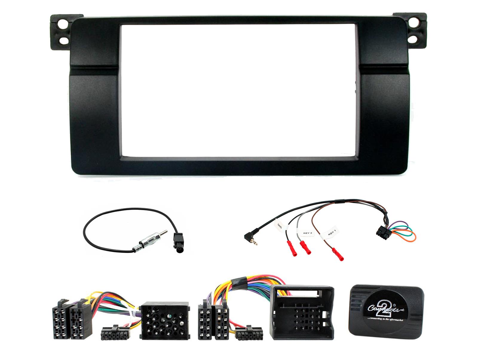 BMW 3-Series E46  1998-2005 Double Din Fascia Fitting Kit for non-amplified vehicles CTKBM04