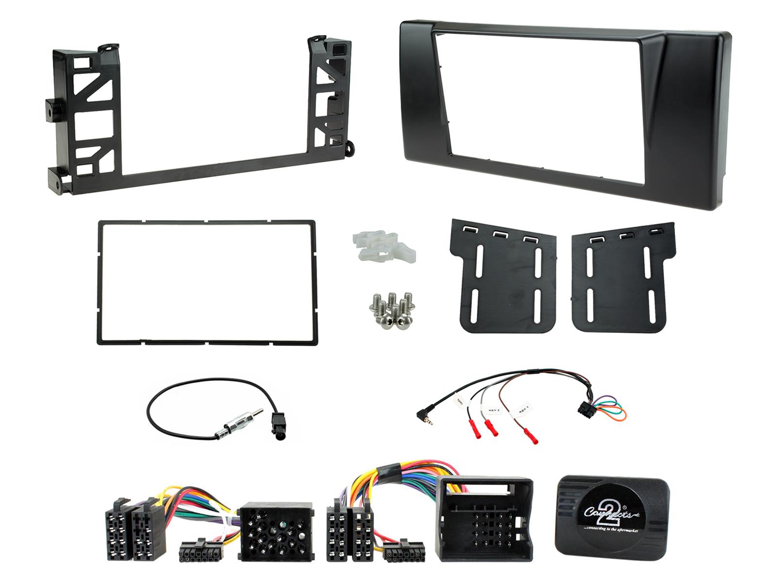 BMW 5 Series 1996-2004 E39 non-amplified vehicles Double Din Fascia Fitting Kit CTKBM04