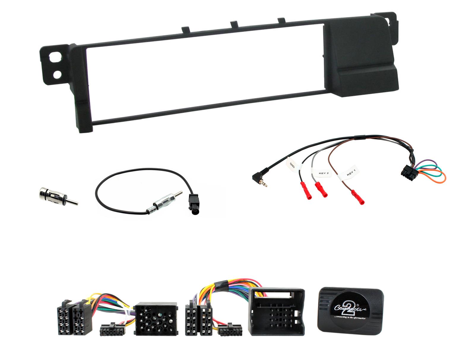 BMW 3-Series E46 Model 1998-2005 Non Amplified Complete Din Installation Kit CTKBM07