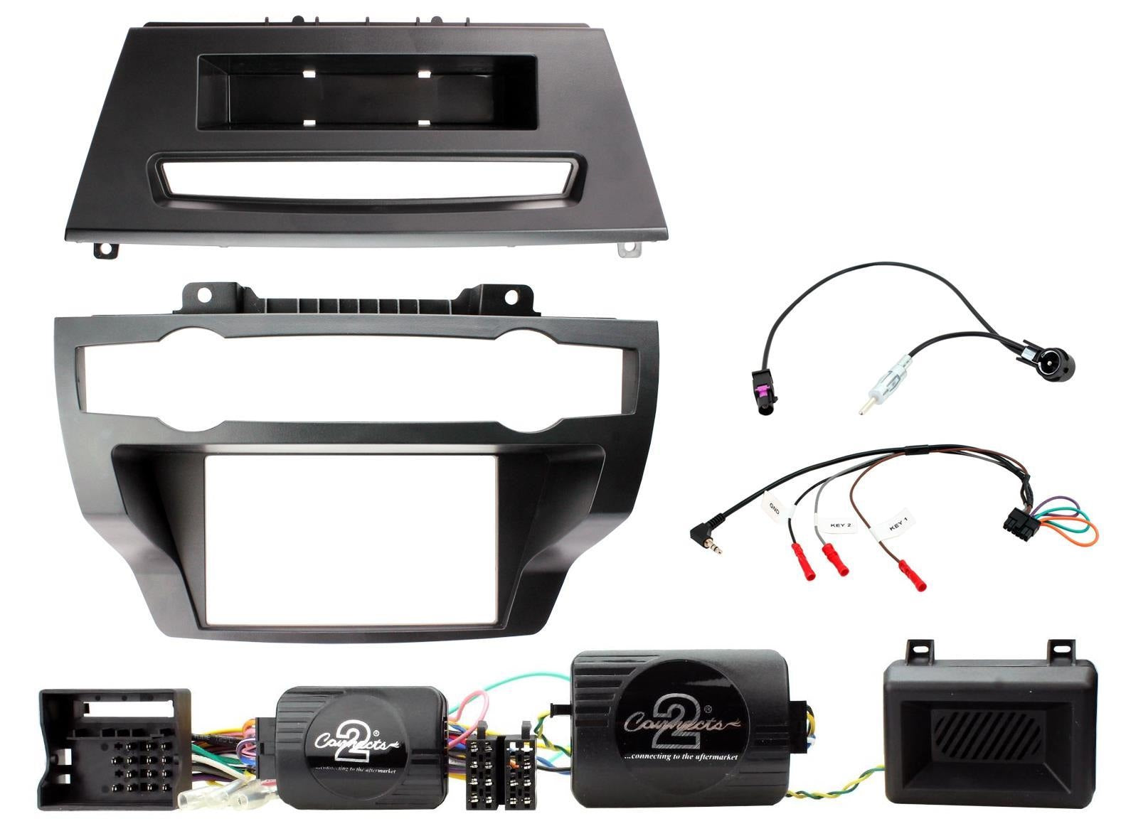 BMW X5, X6 Non Amplified Double Din Car CD Stereo Fascia Fitting Kit CTKBM33