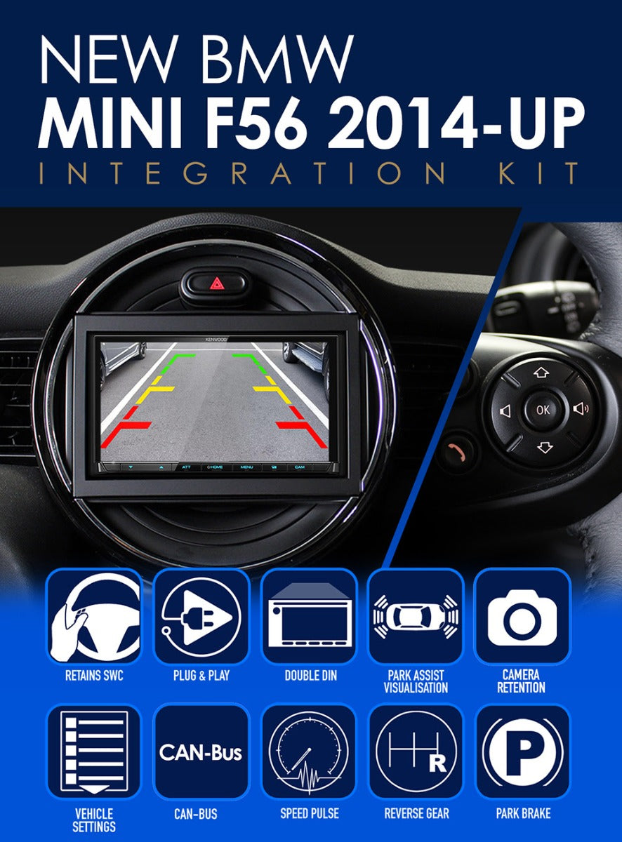 Mini F56, F57, Countryman, 2014 onwards Double Din Car Stereo Fitting Kit CTKBM38