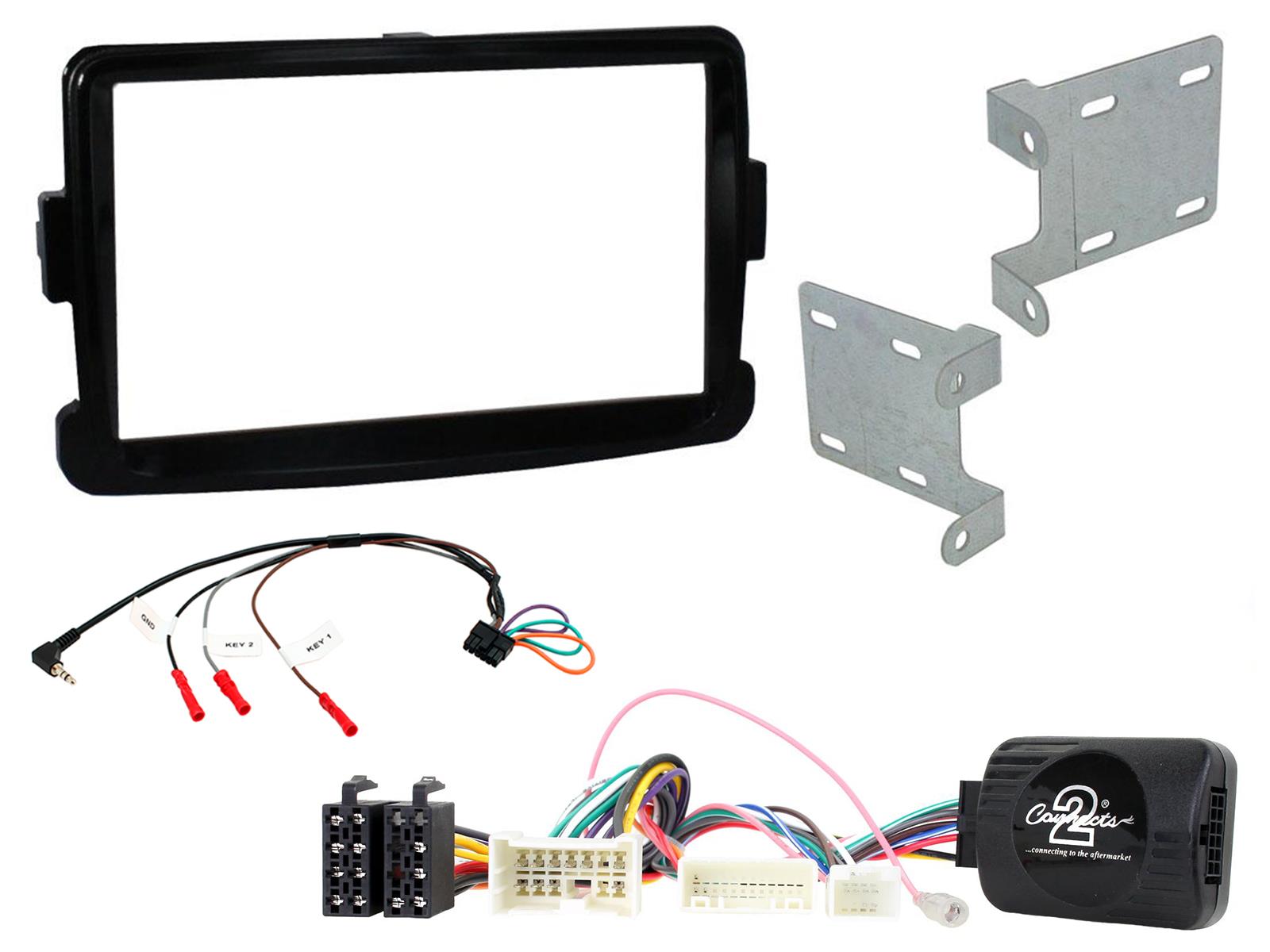Dacia Sandero Sandero 2012-2016 Double Din Fascia Speaker Brackets Kit CTKDC07