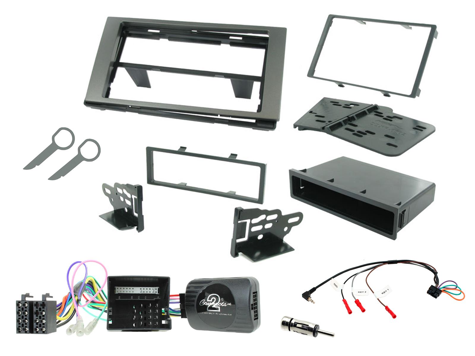 Ford 2003 onwards Charcoal Grey Single / Double Din Installation Fitting Kit CTKFD23