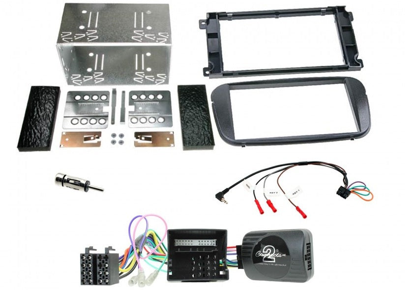 Ford Focus, Mondeo 2007-2014 Matt Black Double Din Car Stereo Fascia Fitting Kit CTKFD68