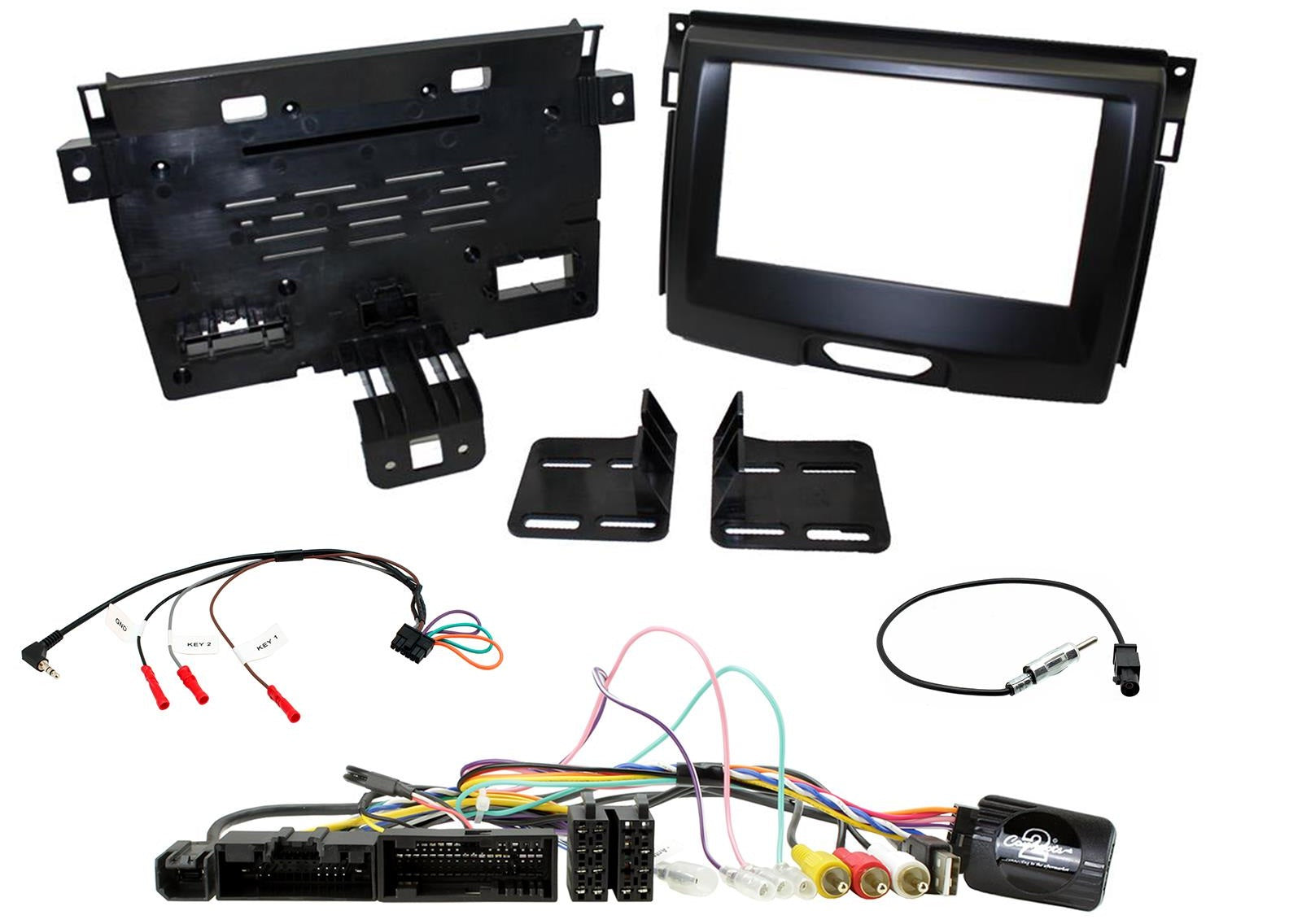 Ford Ranger 2015-2020 Double Din Car Stereo Fascia Fitting Kit CTKFD70