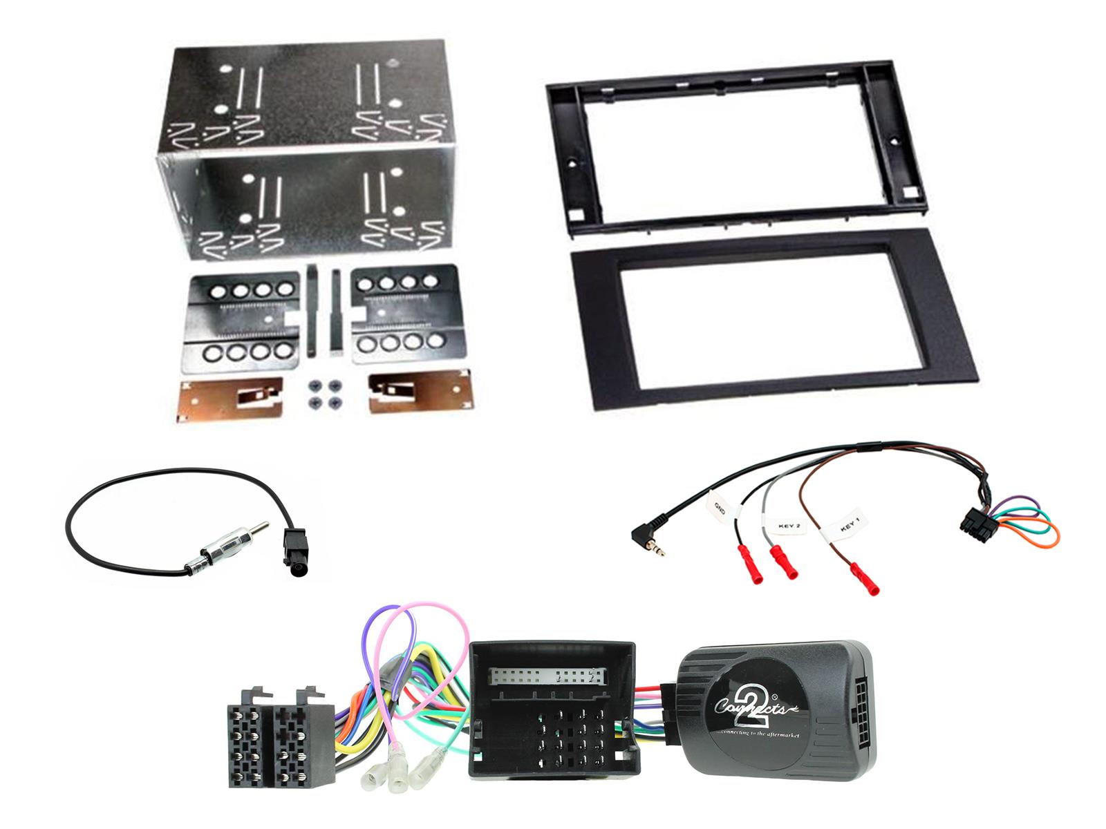 Ford C-Max, Fiesta, Focus, Fusion, Galaxy, Kuga, S-Max Transit Double Din Car Stereo Fascia Fitting Kit CTKFD75