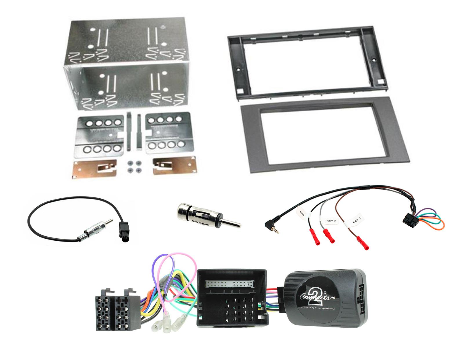 Ford C-Max, Fiesta, Focus, Fusion, Galaxy, Kuga, S-Max Transit Double Din Car Stereo Fascia Fitting Kit CTKFD76