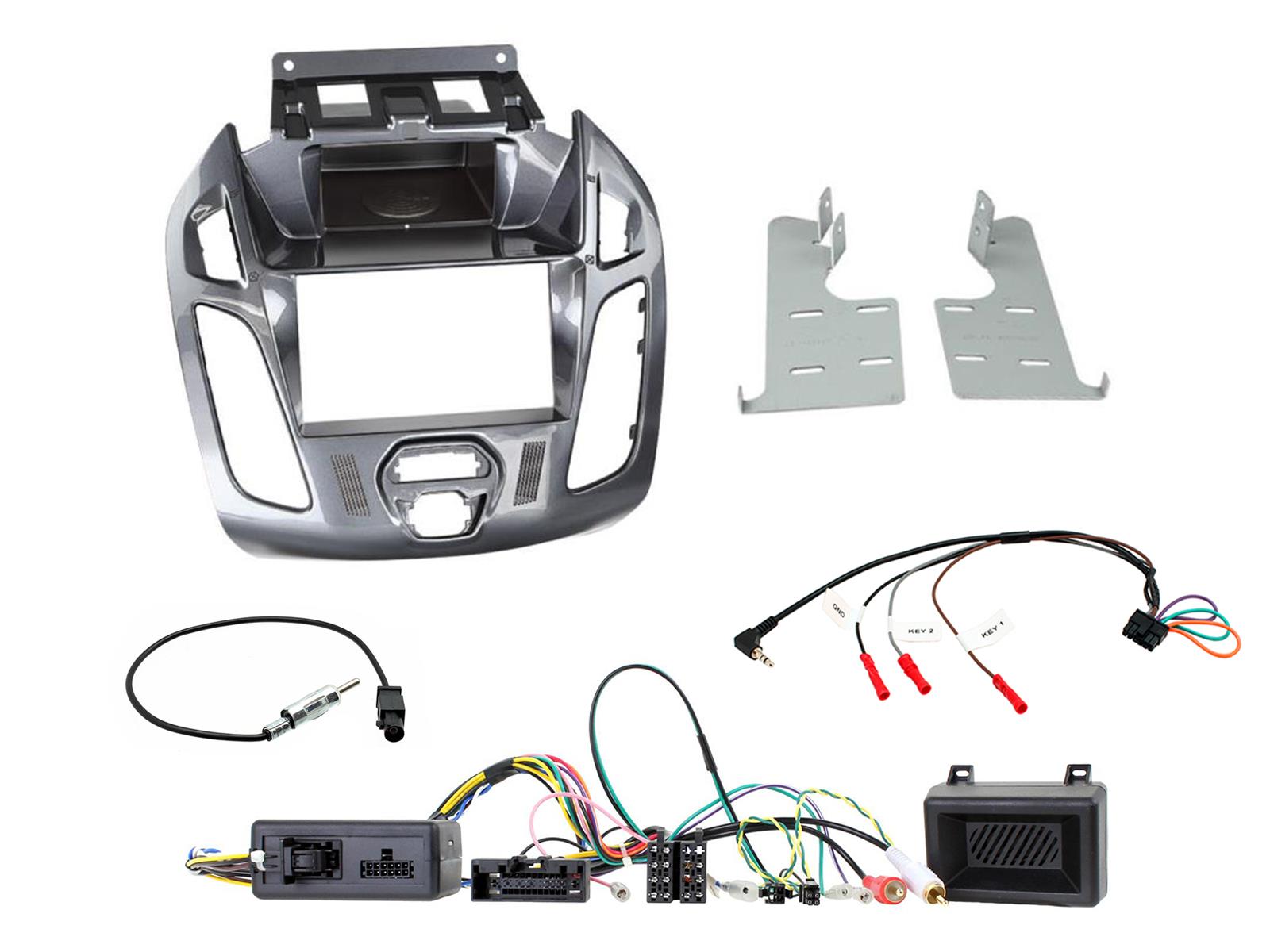 Ford Transit-Connect 2013 Double Din Car Stereo nebula anthracite Fascia Fitting Kit CTKFD83