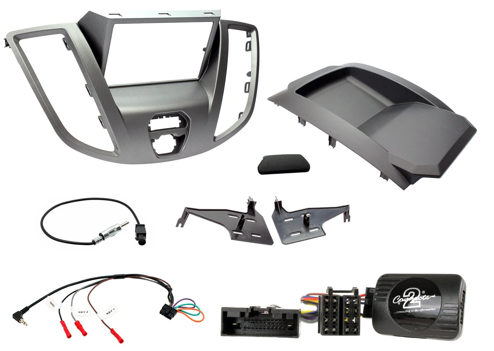 Ford Transit Custom Euro 6 2012-2018 Double Din Stereo Fitting Kit (WITH DISPLAY/ NO DAB) FK-9261/4