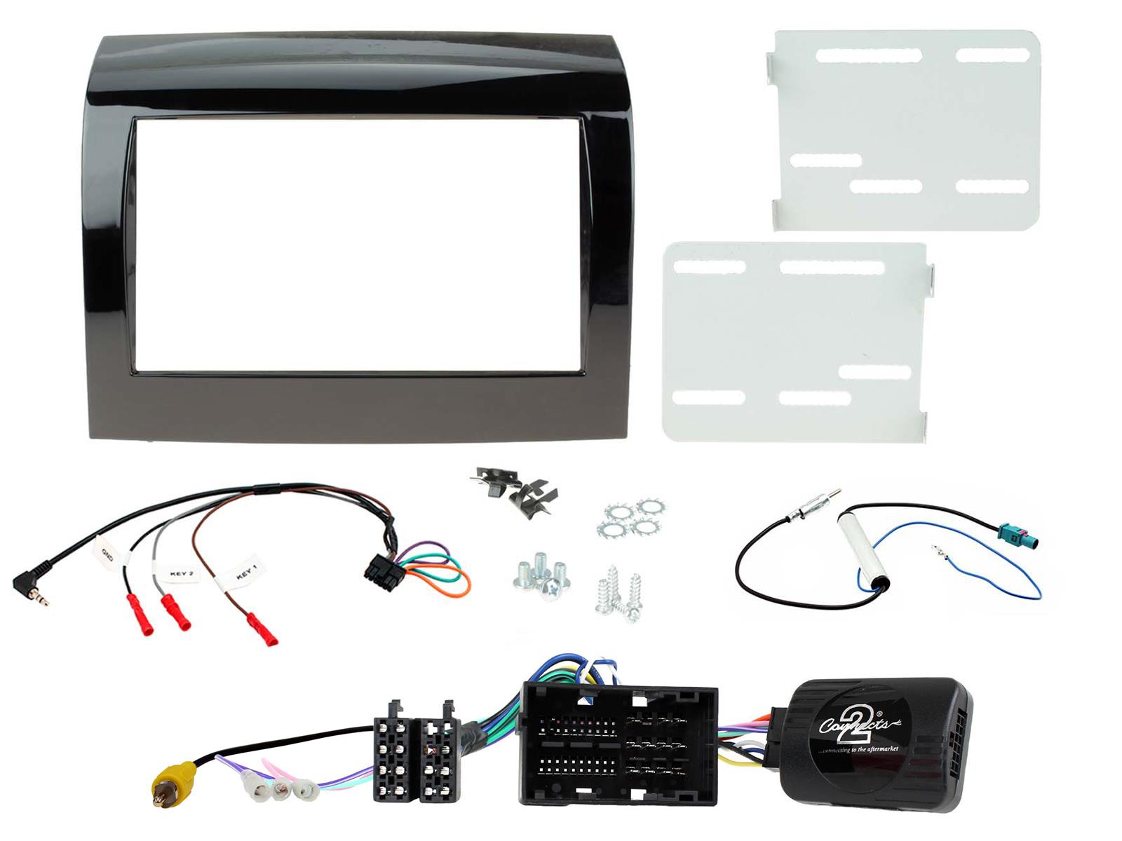 Fiat Ducato 2015-2021 Black Double Din Car Stereo Fitting Kit CTKFT14