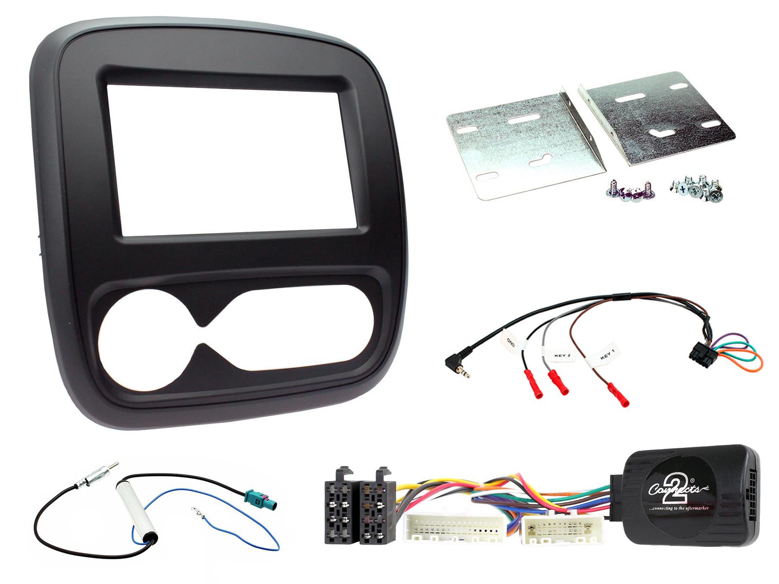 Fiat Talento 2017 onwards Double matt black Fascia Fitting Kit  CTKFT23