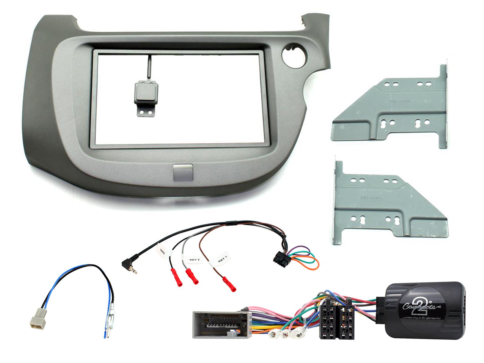 Honda Jazz 2008-2014 light grey Double Din Installation Kit CTKHD05