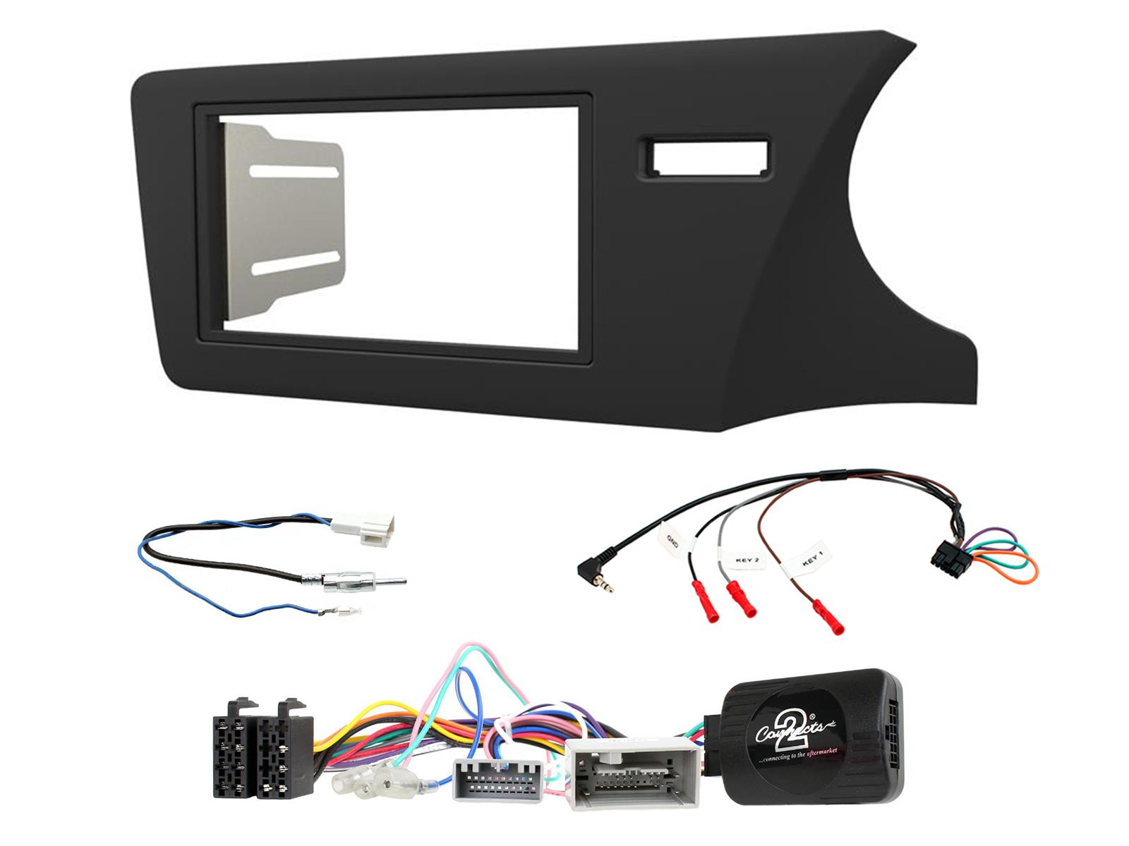Honda City 2014 onward matt black Double Din Installation Kit CTKHD13