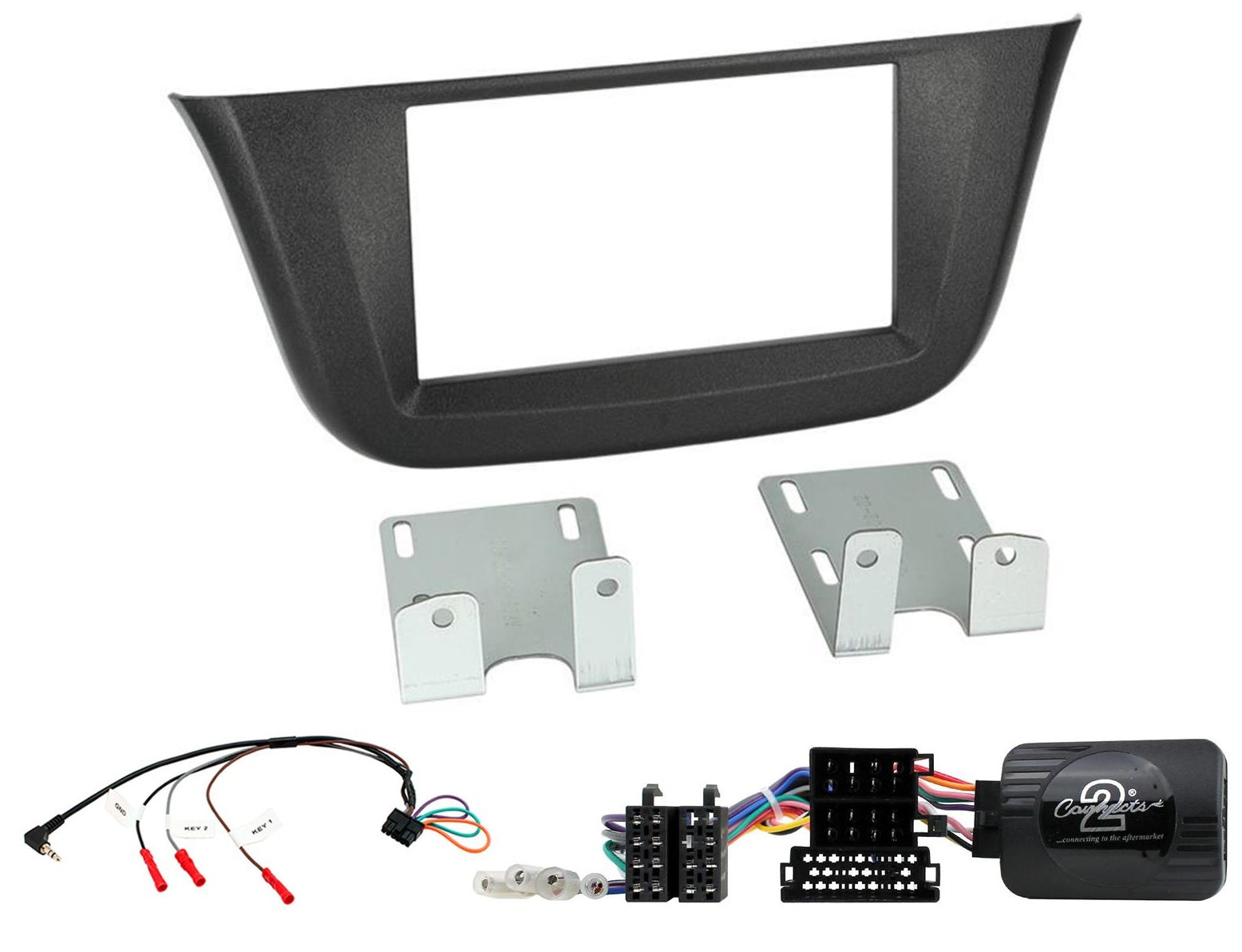 Iveco Daily 2014 Onwards Double Din Fascia stalk Fitting Kit w/ Patch Lead CTKIV01