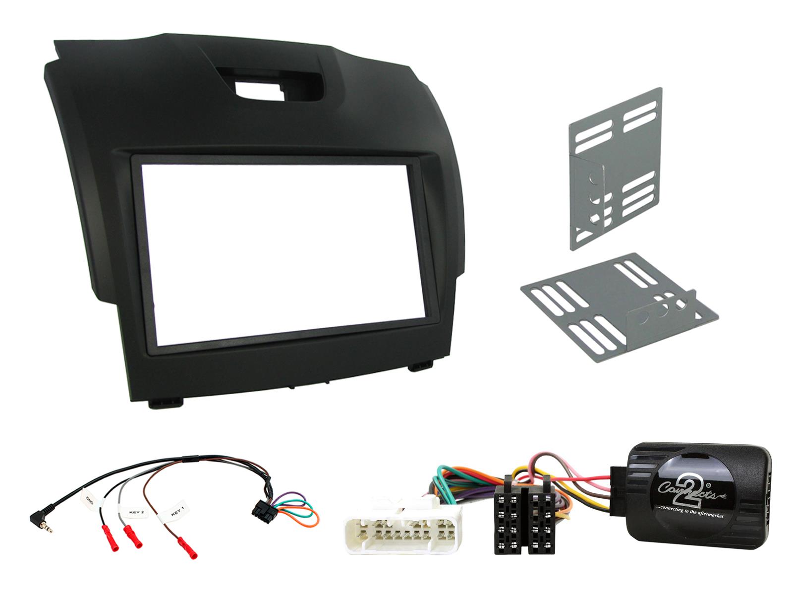 Chevrolet Colorado 2012-2014 Black Double Din Stereo Fascia Fitting Kit CTKIZ02