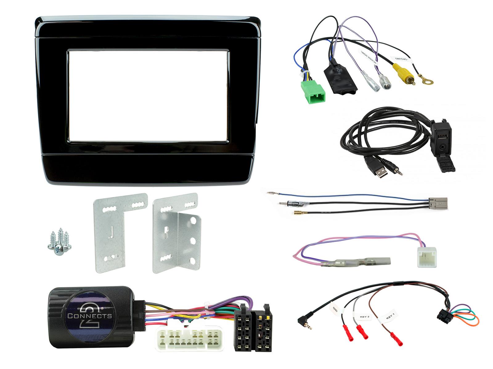 Isuzu D-Max 2020 onwards Black Double Din Stereo Fascia Fitting Kit CTKIZ03