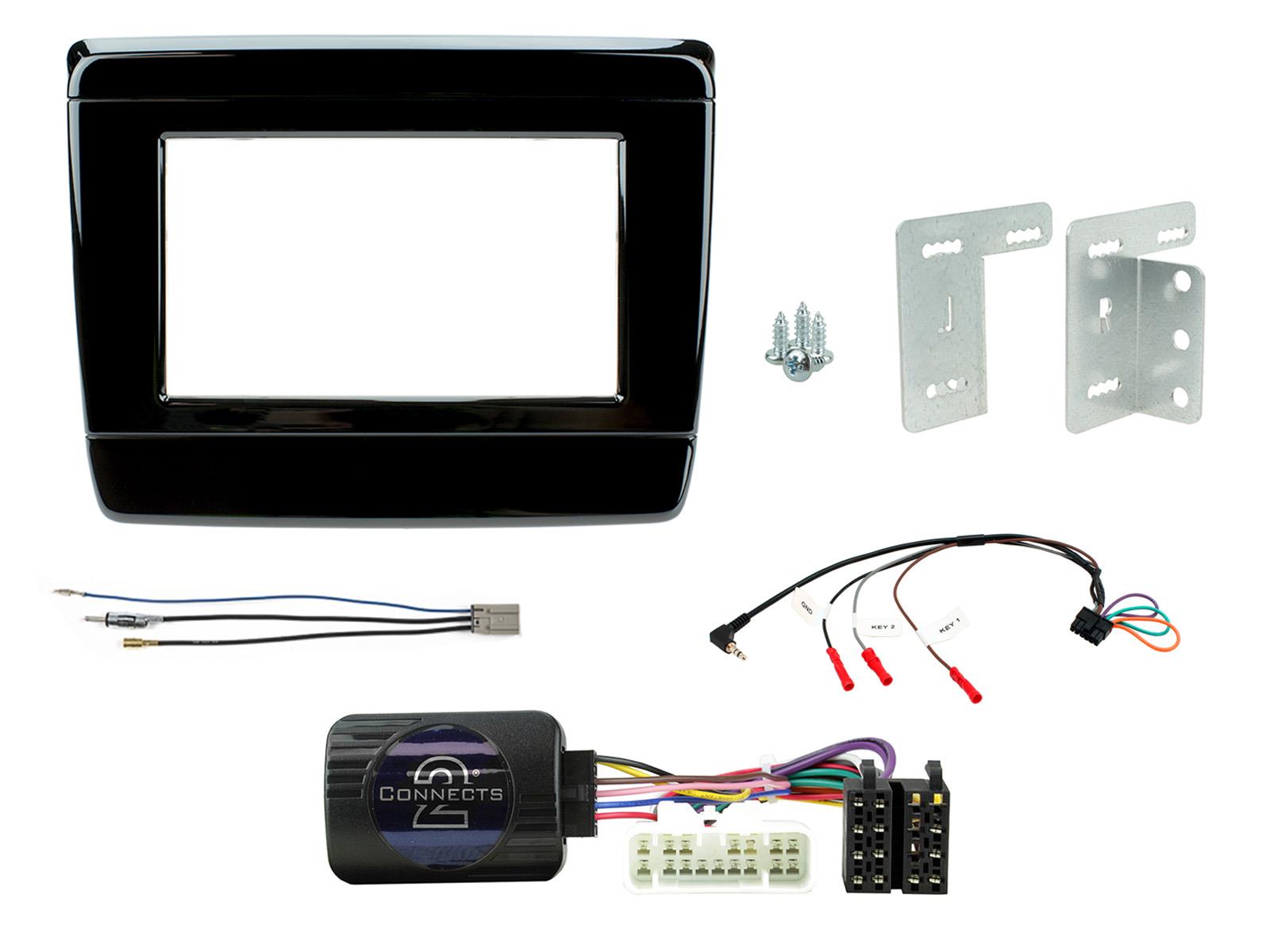 Isuzu D-Max 2020 onwards Black Double Din Stereo Fascia Fitting Kit CTKIZ04