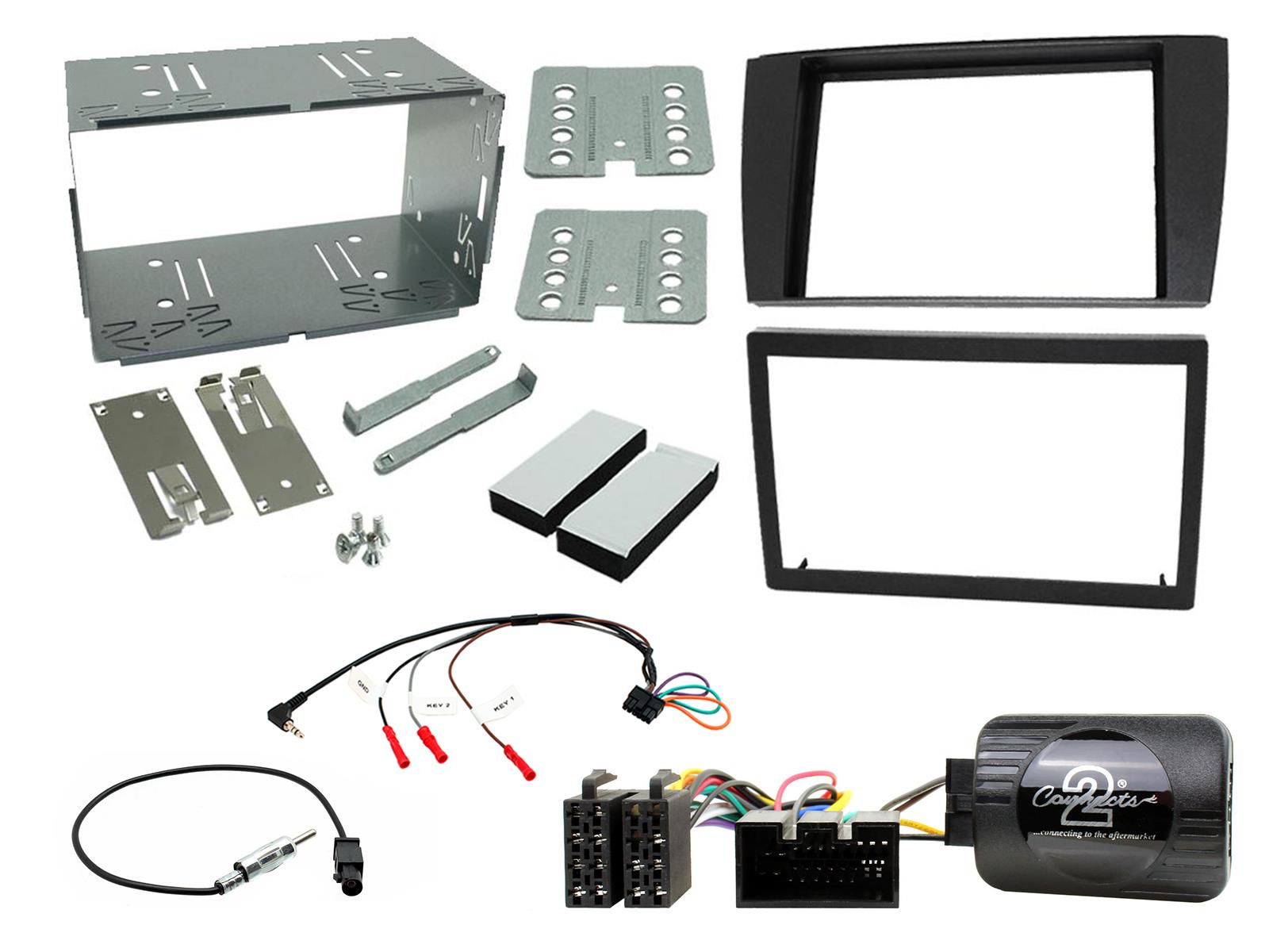 Jaguar S,X-Type 2002-2008 Double Din Fascia Fitting Kit  CTKJG01