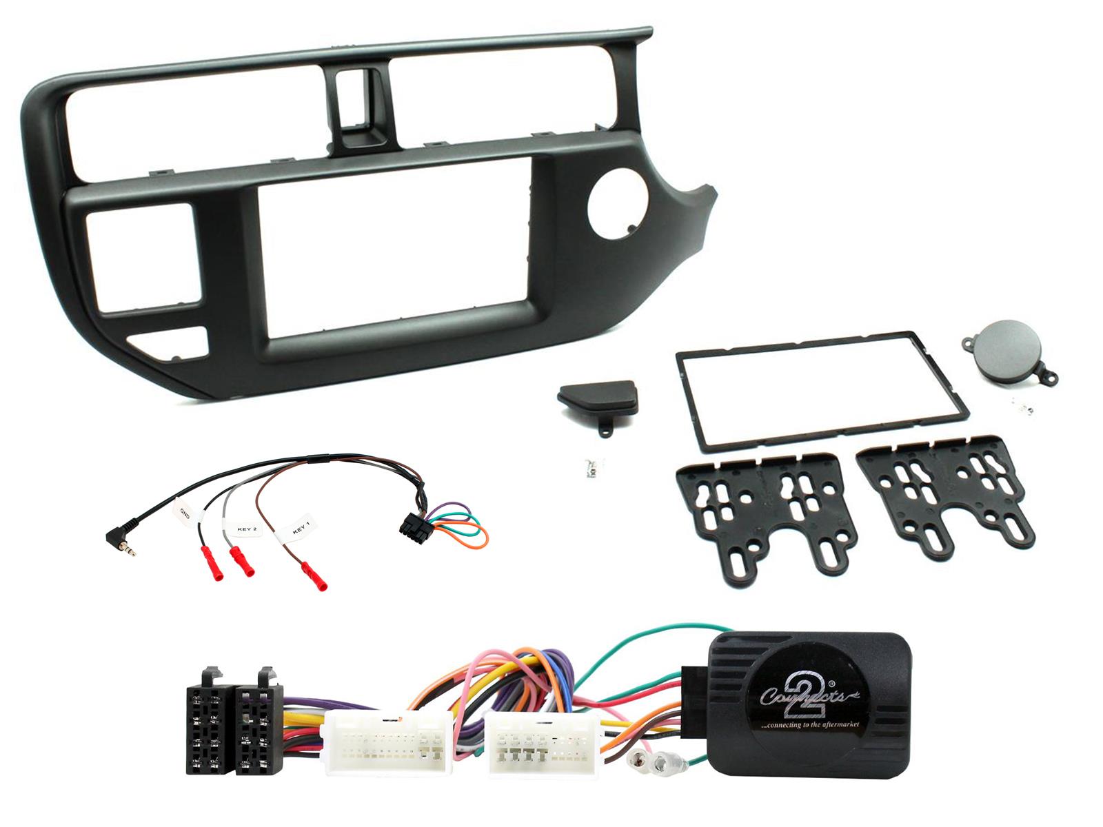 Kia Rio 2011-2017 Non Amplified Double Din Car Stereo Fascia Fitting Kit CTKKI24