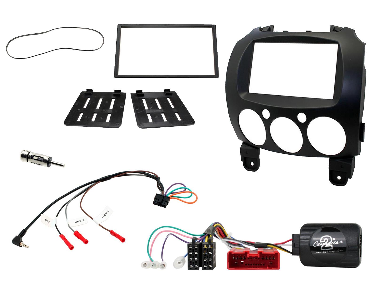 Mazda 2 2008 Onwards Amplified Double Din Fascia Adaptor CTKMZ08