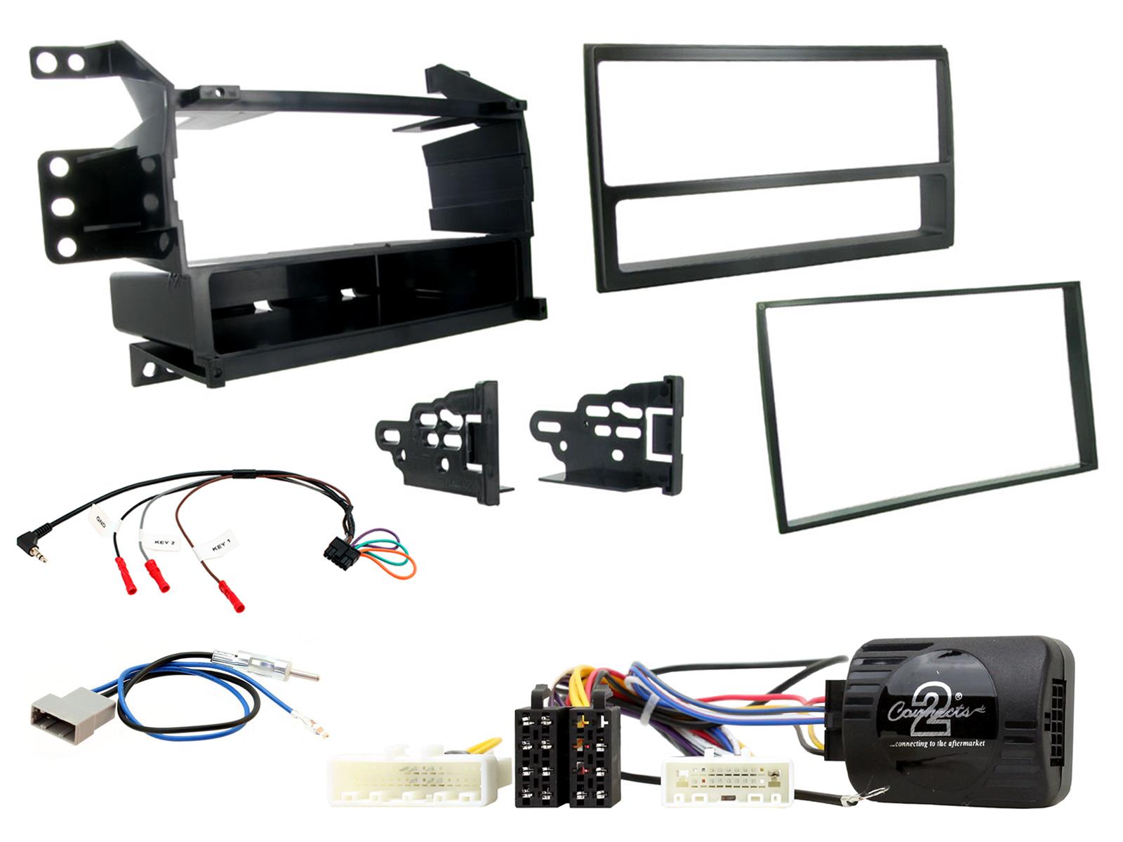 Nissan Juke F15 2011-2014 Double/Single Din Stereo Fascia, Steering Control Fitting Kit CTKNS15