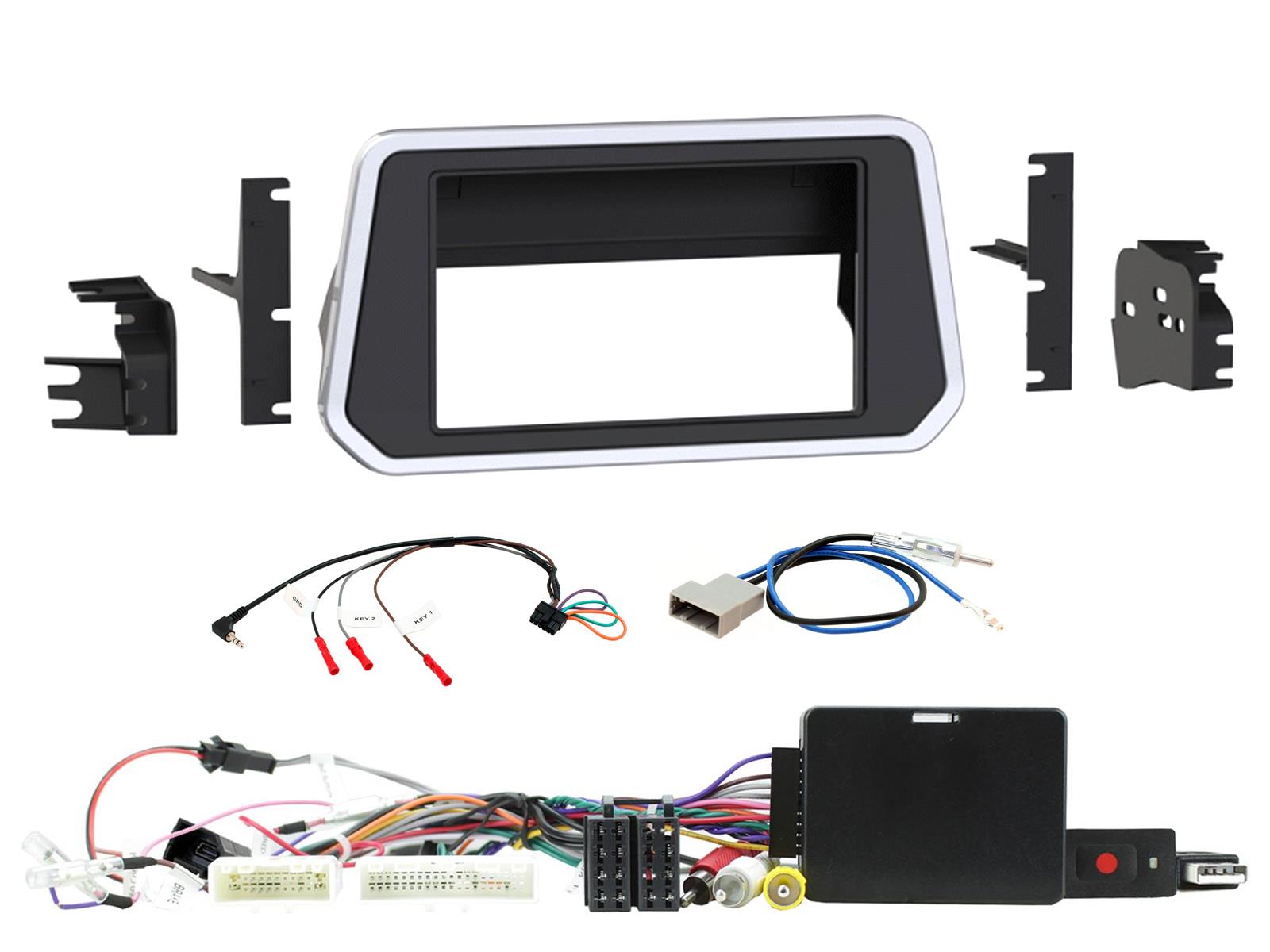 Nissan Altima 2019 Onwards Black Double Din Car Stereo Fascia Fitting Kit CTKNS21