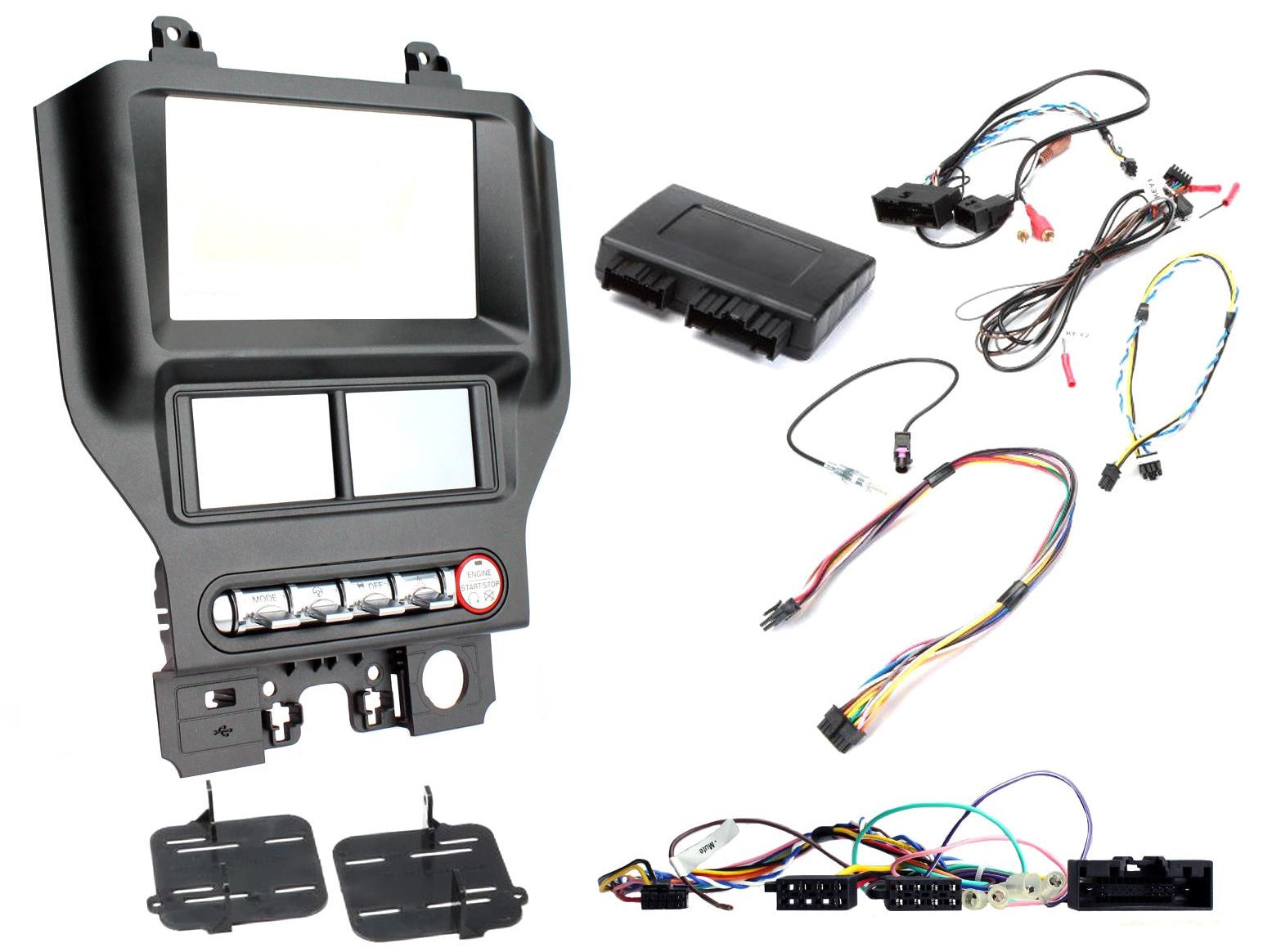 Ford Mustang 2015 Onwards Dask Kit With Integrated HVAC Control Installation Kit CTKPFD10