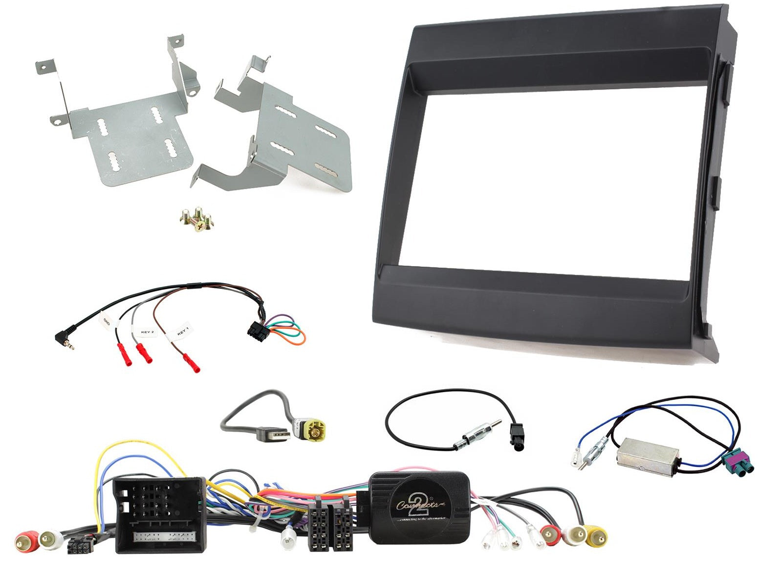 Porsche Cayenne 2011 - 2016 Double Din Stereo Fascia Fitting Kit CTKPO08