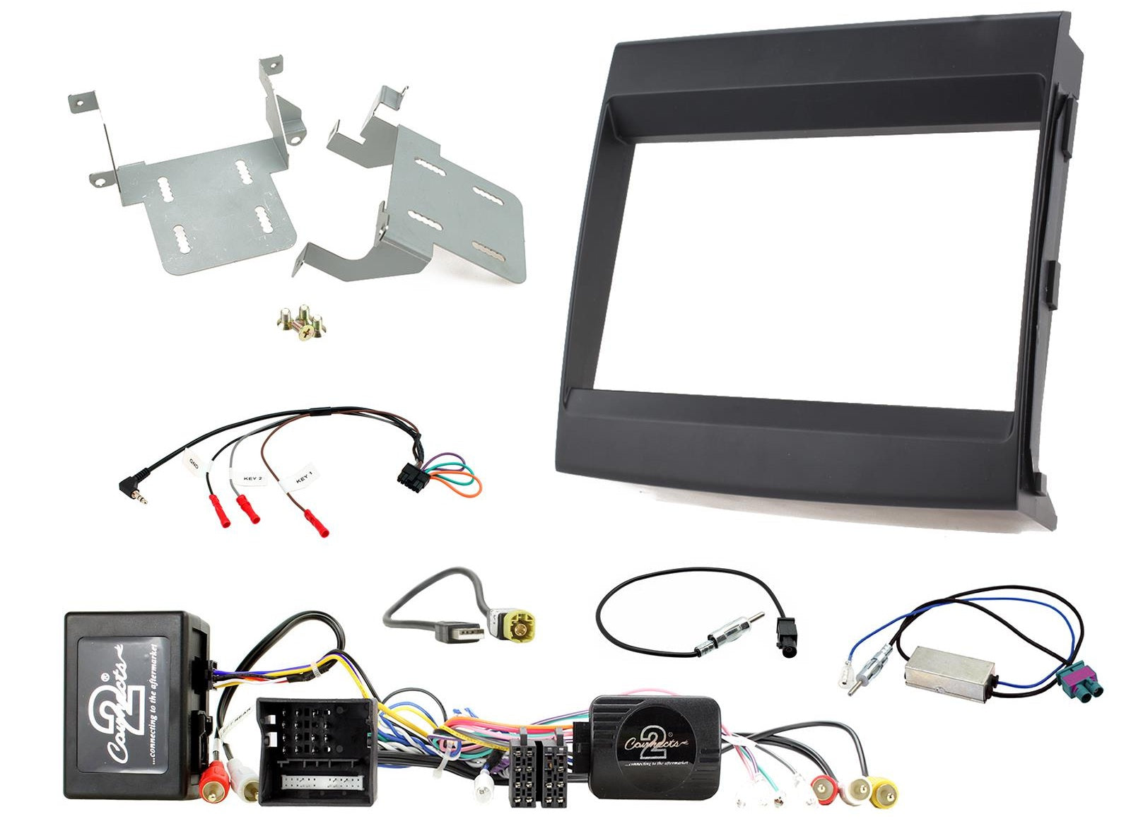 Porsche Cayenne 2011 - 2016 Double Din Stereo Fascia Fitting Kit CTKPO09