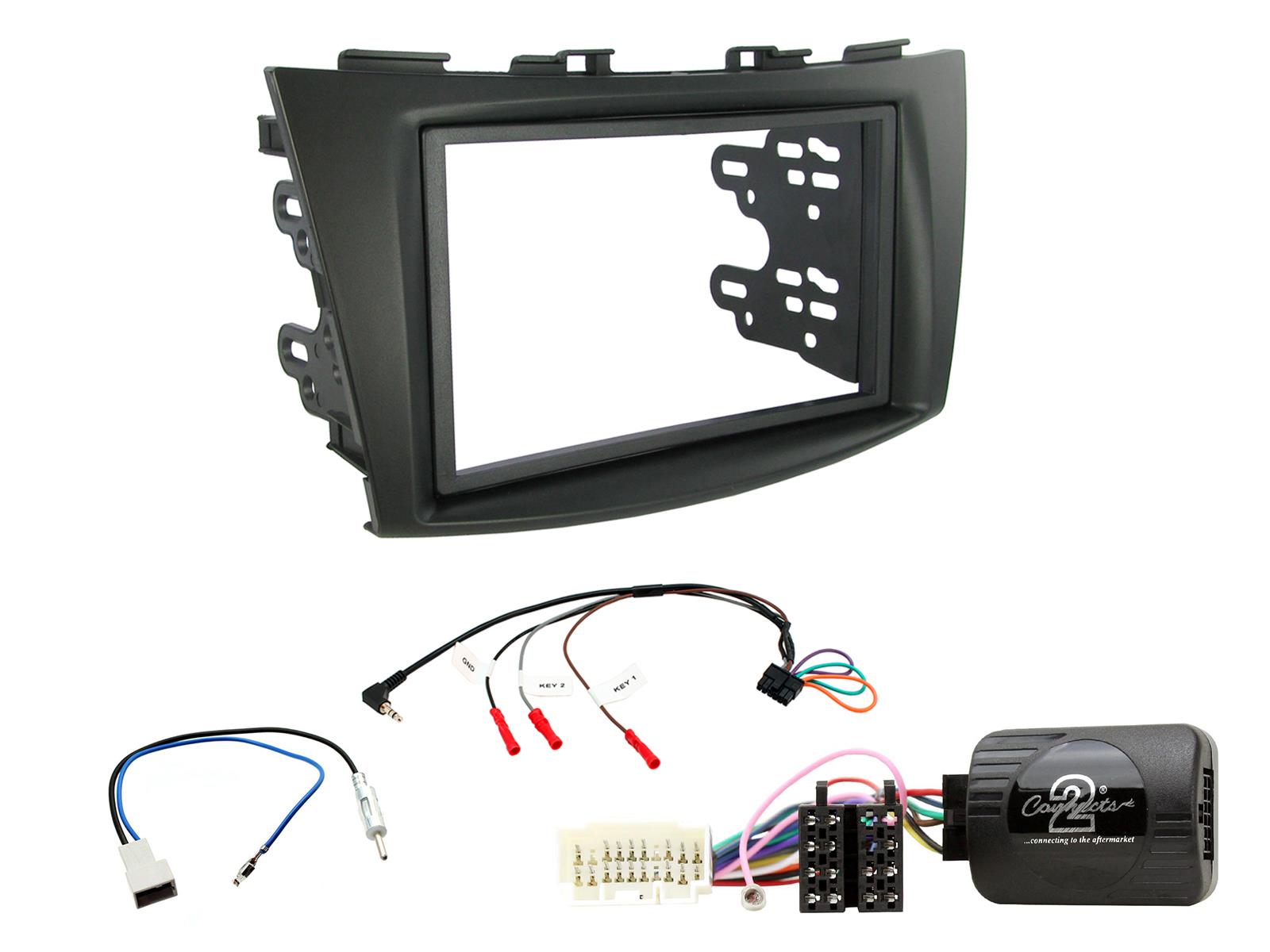 Suzuki Swift 2011-2017 Double Din Panasonic Stereo Fascia Fitting Kit CTKSZ02